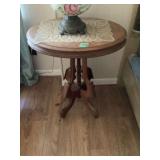 Round Wooden Lamp Table