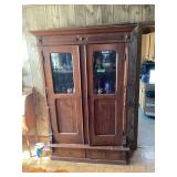 Antique Cabinet 54” W x 15” D x 80 1/2” T