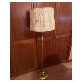 Brass Finish Floor Lamp with Fabric Shade