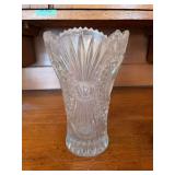 Pressed Glass Bowl and Vase with Bird Motif