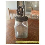 Dazey Glass Butter Churn with Metal Mechanism