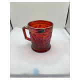 Imperial Glass Company Marigold Carnival Glass Mug Featuring robin or Songbird Pattern