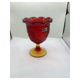 Fenton Amberina Glass Goblet