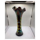 Imperial Ripple Carnival Glass Vase