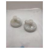 Pair of Milk Glass candle holders
