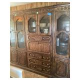 Wood Hutch and Desk Combination Unit