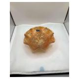 Imperial Carnival Glass Bowl, Marigold Color, Grape Pattern