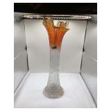 Fenton Marigold Carnival Glass Swung Vase