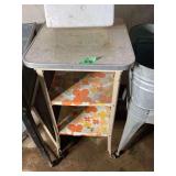 Small Metal Table with Shelves