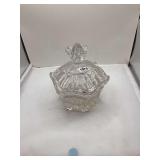 Pressed Glass Candy Dish with Lid