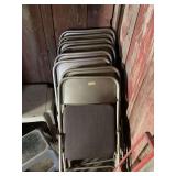 Set of Metal Folding Chairs