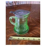 Uranium Depression Glass Pitcher and Underplate Set