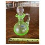 Uranium Glass Pitcher with Stopper