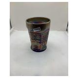 Fenton Butterfly & Berry Carnival Glass Tumbler