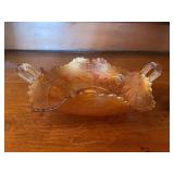 Fenton Cherry Curls Carnival Glass Bowl