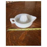 Milk Glass Citrus Juicer