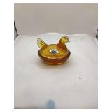 Carnival Glass Hen on Nest
