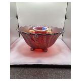 Imperial Glass Acanthus Leaf Footed Bowl