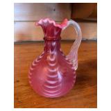 Fenton Cranberry Opalescent Glass Pitcher
