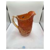 Imperial Carnival Glass Pitcher - Marigold - Landscape Pattern