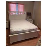 White Wood Full Size Bed Frame