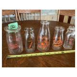 Assorted Dairy Milk and Cheese Glass Bottles