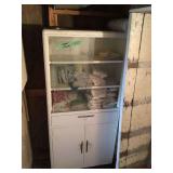 Metal Cabinet with Contents
