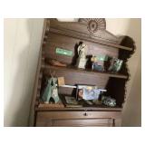 Marbles, belt buckle, Indian Tipi, Books & misc.