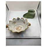 Limoges France Bowl and Boot Planter