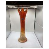 Fenton Carnival Diamond And Rib marigold Vase