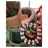 Assorted Wicker Baskets and Decorative Items