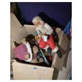Box Lot of Holiday Decorations and Figurines