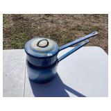 Vintage granite Blue ombré Double Broiler