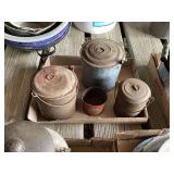 Assorted Metal Pails and Containers