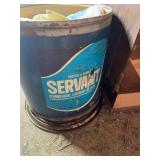 Procter & Gamble Servant Laundry Bleach Metal Container with Contents