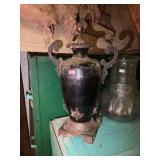 Metal Urn with Lid and Handles