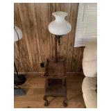 Wood Lamp Table with Lamp