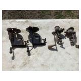 Lot of Two Food Grinders and Two Sausage Stuffers