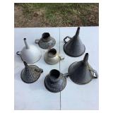 Collection of Metal Funnels