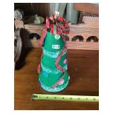 Painted Clay Pot Christmas Tree Decoration