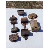 Collection of Eight Wall-Mounted Match Holders