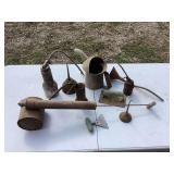 Collection of Metal Oiler and Tools