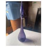 Amethyst Blown Glass Decanter with Stopper