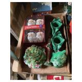 Holiday Decorative Items: U.S. Postal Service Ornaments, Christmas Tree Figurines, and Candle Holders