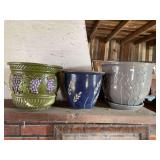 Collection of Three Decorative Ceramic Planters