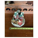 Santa and Sleigh Christmas Porcelain Musical Decoration