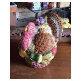 Ceramic Turkey Form Cookie Jar