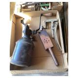 Black container is a coffee mill grinder and etc