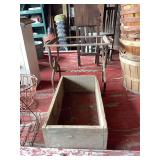 Wood Box and Metal Table Frame