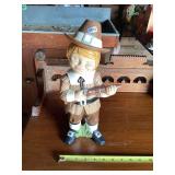Pilgrim Boy Ceramic Figurine